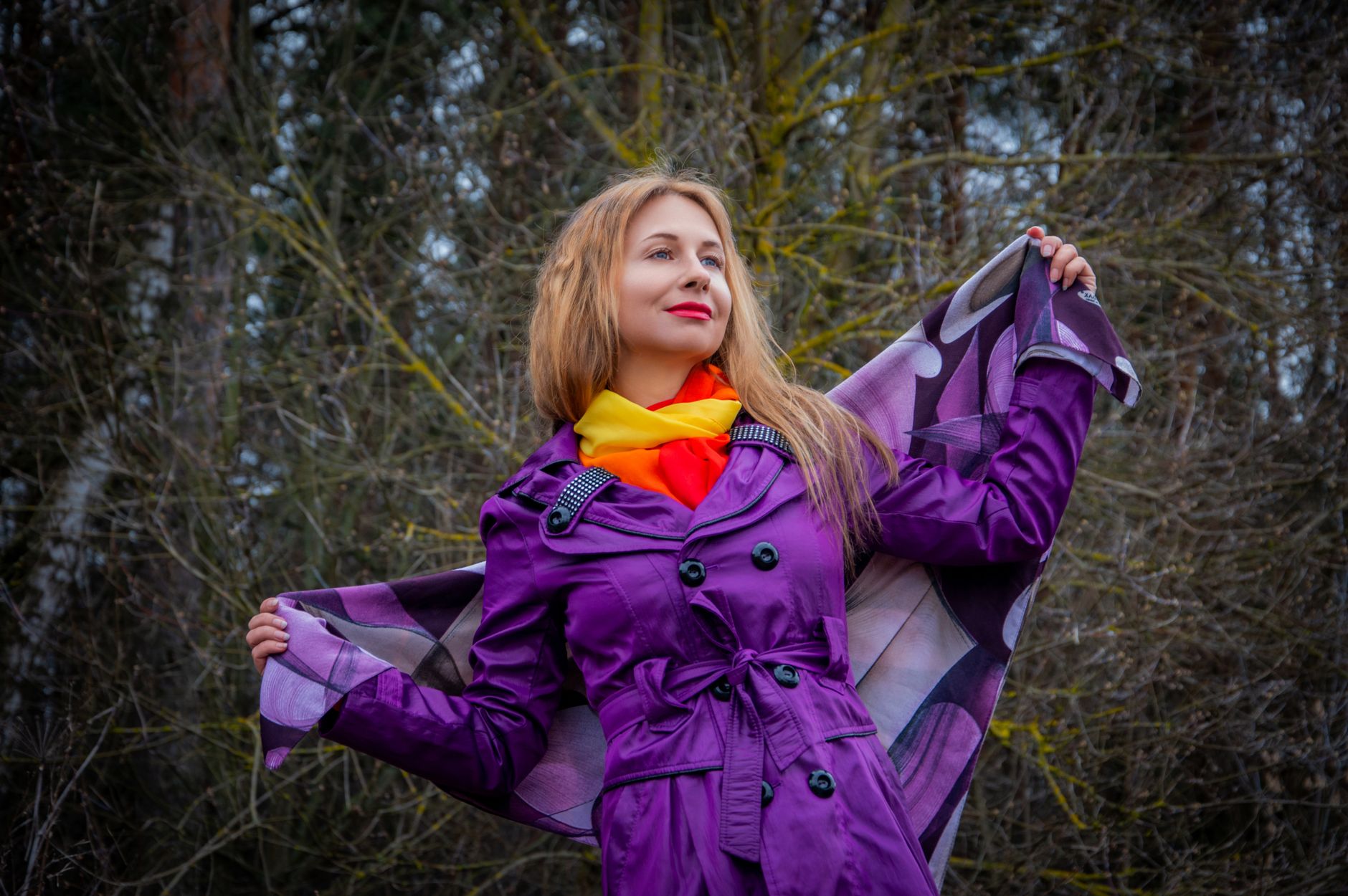 Red-and-Purple Color Combination