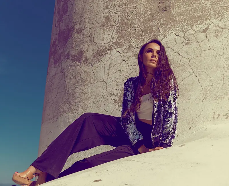 Sequin-Embroidered Trousers